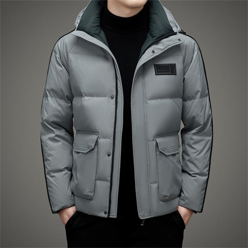 L679钱塘2020-2秋冬新款中年男士休闲百搭连帽羽绒服外套P250图片