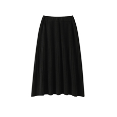 2025年秋季中腰百搭四平抽条伞裙，女装半身裙，举月羊绒