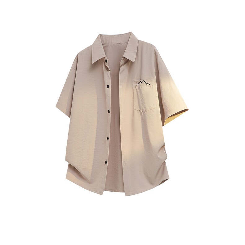 CS1143-特批25控49夏薄款冰丝面料大码短袖衬衫防晒透气外套，男装防晒衣，电商A059