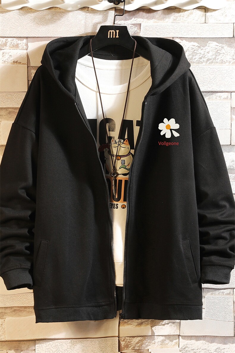 KS21059-P38连帽开衫卫衣男运动外套大码班服砖墙挂拍,男装卫衣,电商A040A