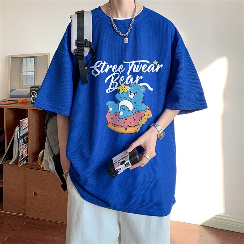 ！2023夏季新款潮牌男士华夫格短袖T恤百搭半袖TXH329P25,男装T恤,电商B220