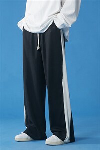 夏季 大码棉麻亚麻裤抽绳港风情侣中性直筒哈伦休闲裤潮 K163/P65图片