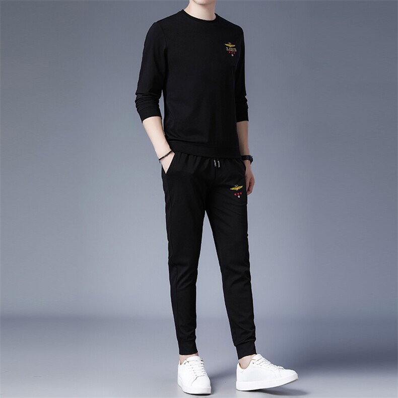 ANT8036钱塘2020-3秋季新款时尚修身男士套装休闲运动两件套P117,男装休闲套装,钱塘207-3