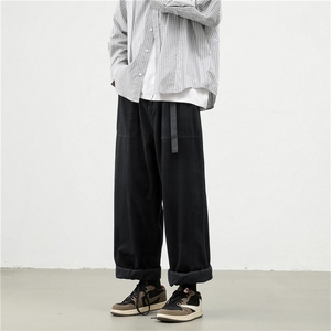 早秋新款卡扣水洗工装裤M~5XL XZ604-KG60-P50控68图片