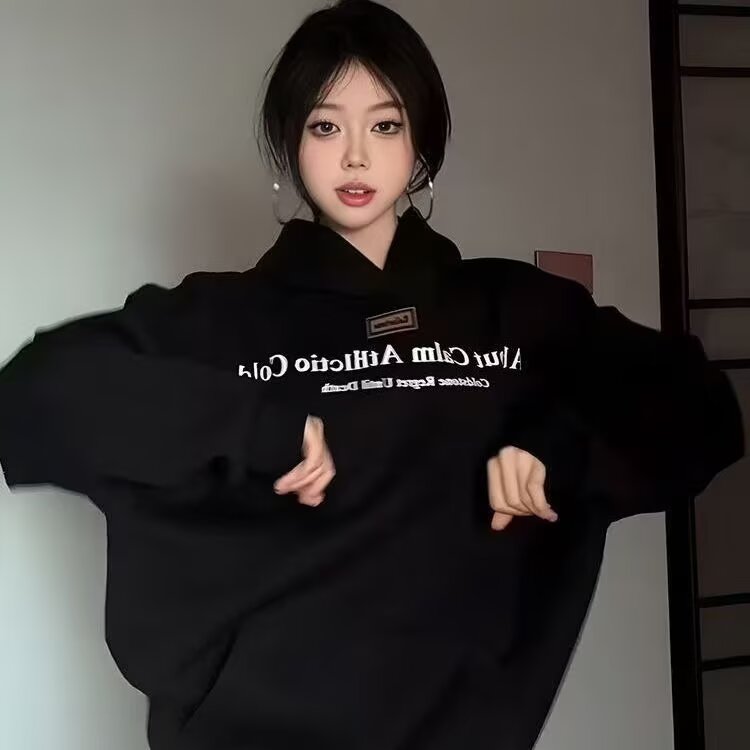 男士美式重磅连帽卫衣男秋季打底上衣男女同款情侣装2025新款男装,男装针织衫/毛衣,星座506A