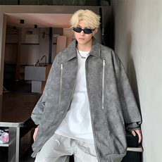 有常规，加棉特批95控158168设计外套男流拉链皮夹克男PJ2418，男装棉衣，电商B370