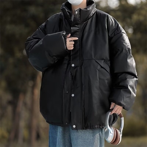 美式痞帅pu皮棉衣男冬季加厚棉袄棉服  FW26 P88图片