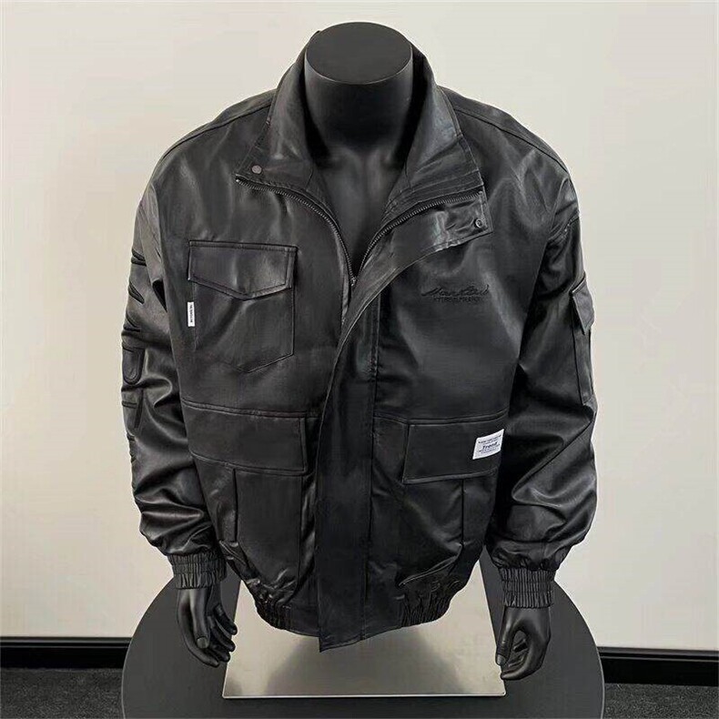 【有货】Y1017LL-特P85cleanfit美式皮衣外套男高级感机车服夹克,男装夹克,星座1007（原301D）