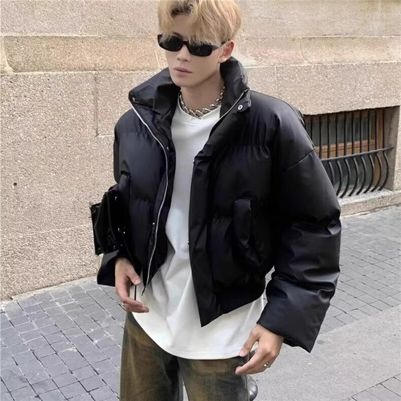美式复古立领短款加厚棉服外套男女冬季小众高级感cleanfit棉衣潮,男装夹克,星座506A