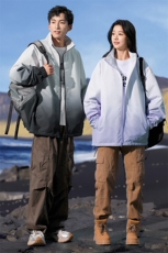 秋季宽松两面穿夹克男渐变立领上衣外套DSA157B-JK7906-P68，男装夹克，电商A157B