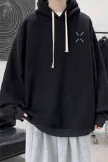 纯棉连帽卫衣男大码运动帽衫宽松薄WY2305-P35-加绒款-P40，男装卫衣，电商A040