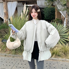 2C085-Q129P330K498夹克90白鸭绒棒球服羽绒服外套，女装羽绒服，2C085