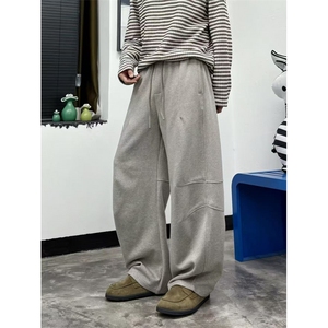 高品质秋季弯刀卫裤男宽松拖地阔腿休闲长裤K2505特P65加绒75图片