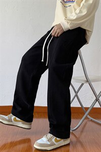22/秋冬新款港风运动裤潮牌休闲裤潮流男裤直筒拖地裤子男士K3321图片
