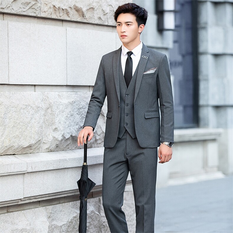 2025新款男士商务休闲西服三件套装1818-P210，男装西服，星座311B