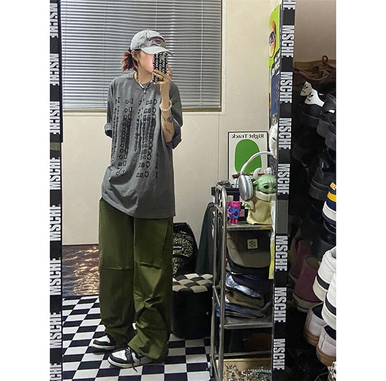 B221美式ins街头hiphop宽松工装休闲裤子LK23122-P65控88,男装休闲裤,电商B221