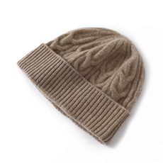 时尚复古儿童羊毛帽高弹贴合保暖御寒经典绞花针织设计，帽子，唯若美羊绒