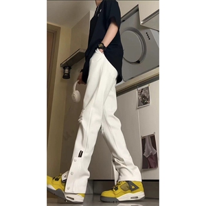 美式高街ins小众拉链hiphop排扣破洞休闲牛仔裤货号K642P60控78图片