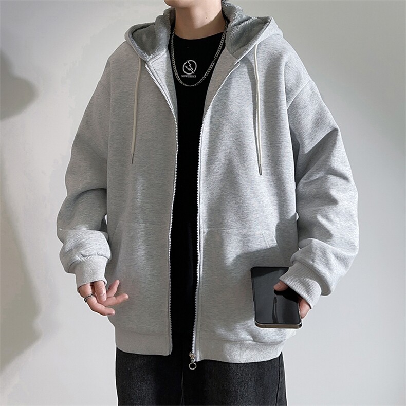 新款男百搭设计感连帽加厚港风白墙针织外套WT3416-P75控108,男装夹克,星座717
