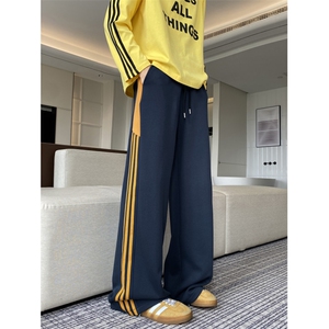 抖音品质美式条纹潮流三条杠百搭休闲卫裤B315-K25348-特p40控78图片