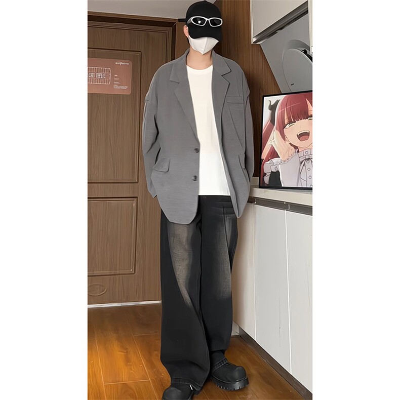 宽松纯色小西装男士西服外套KD401-P55,男装西服套装,电商D312-1