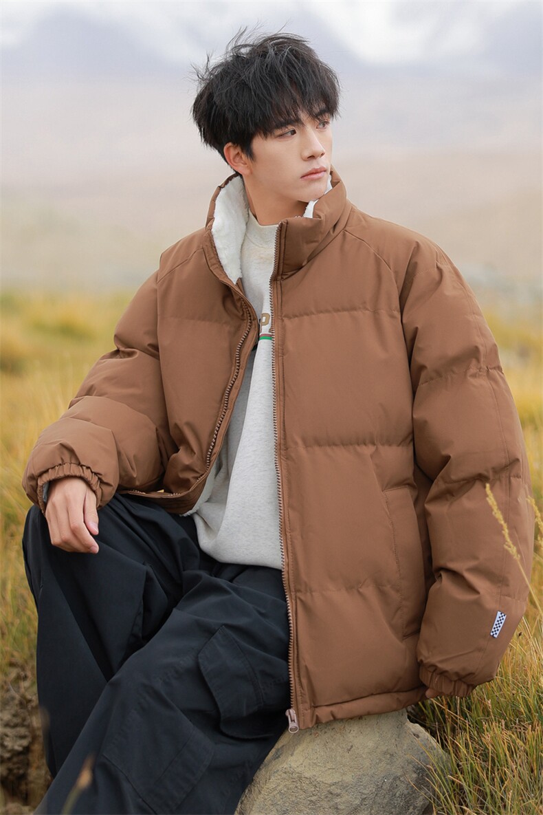 抖音直播连帽棉衣假两件加厚棉袄情侣款百搭面包服MY111-P65,男装棉衣,星座1402-1