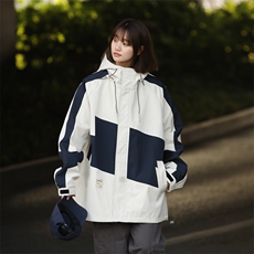 春季新款现货中性风夹克男三防连帽冲锋衣外套DSA157B-JK173-P85，男装夹克，电商A157B