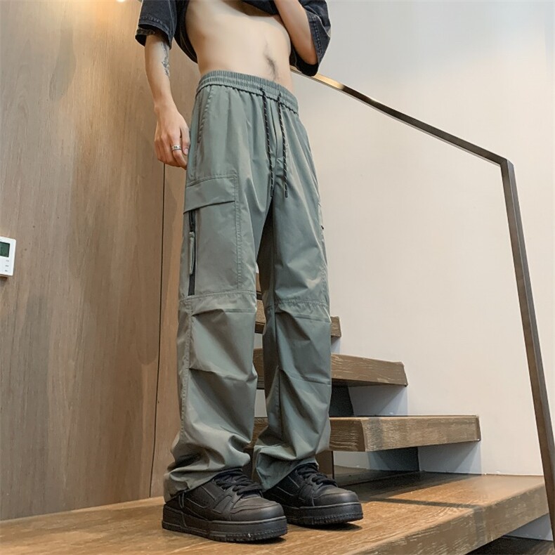 春秋户外冲锋裤男女vibe美式伞兵工装裤子宽松直筒潮牌机能休闲裤,男装工装外套,星座601-1