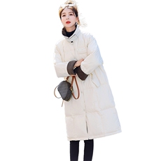 长款白色羽绒服女2023冬季新款今年流行的小个子韩版气质简约小众，女装羽绒服，曼娅璐