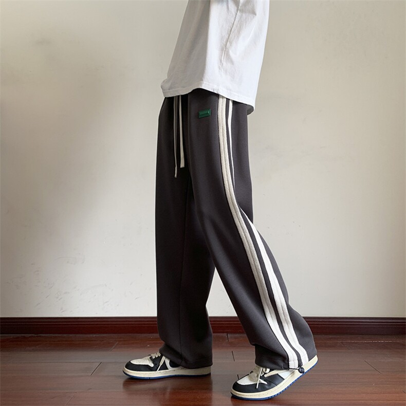 港风休闲裤男港风宽松直筒拖地裤束脚裤卫裤KP735P40,男装休闲裤,星座1204-3