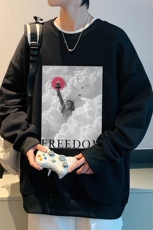 S6326-P28秋季圆领卫衣男大码韩版宽松长袖外套，男装卫衣，电商A040