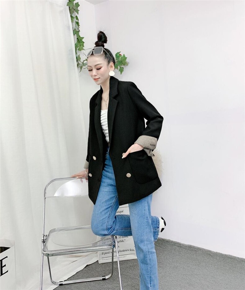 格子?外套，女装，DCXY 超越