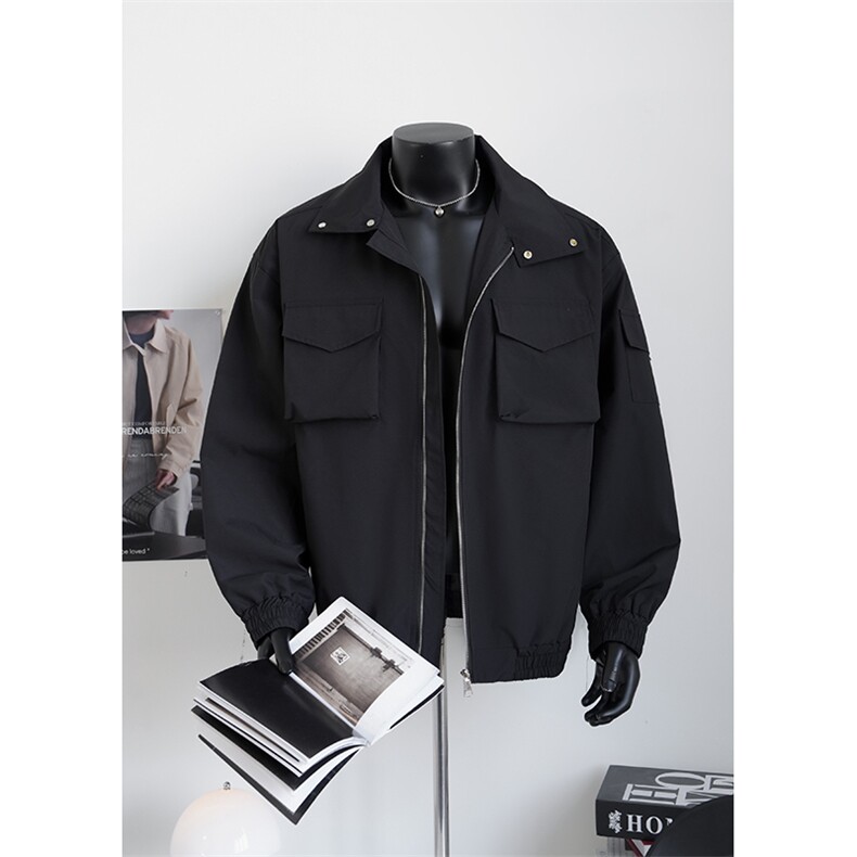 【现货】秋新翻领休闲百搭时尚夹克外套705-1-W8853-P55无差价，男装夹克，星座705-1