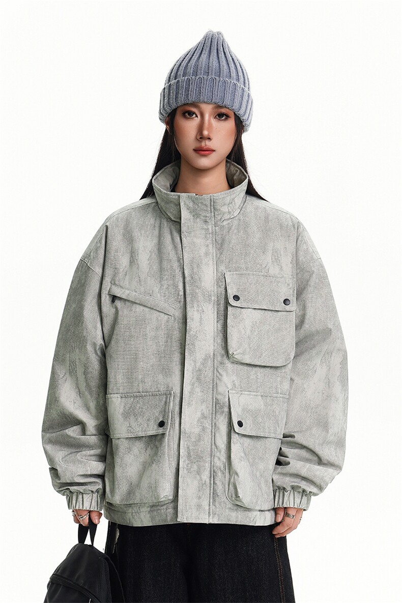 美式新款冬多口袋户外机能休闲棉衣外套A436-W995-P95138,男装棉衣,电商A436