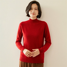 2024秋冬新款35%羊绒女士7针插肩半高领羊绒衫，女装羊绒衫，纳丰羊绒