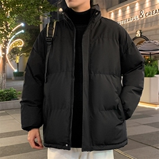 冬款新款港风立领棉服外套男士青少年保暖抽绳棉袄M2911特P45控68，男装棉衣，电商A001