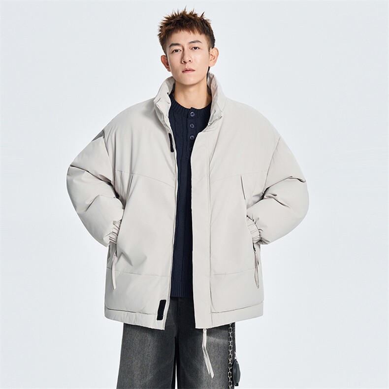 现货美式高街休闲夹克冬季立领纯色三防户外工装加厚棉服外套,男装夹克,电商A486