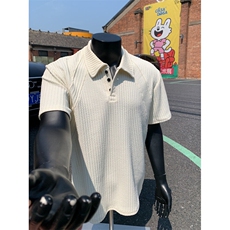 XZ809A/PLL01/P35/控48肌理感拼接POLO衫T恤，男装T恤，星座809A(原222-1)