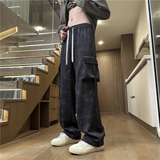 扎染直筒工装伞兵裤男款秋复古脏脏休闲裤子男K45*P35控58，男装工装外套，星座227-1