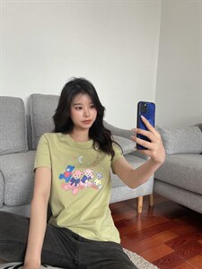 夏季新款可爱风卡通图案小熊短袖T恤图片