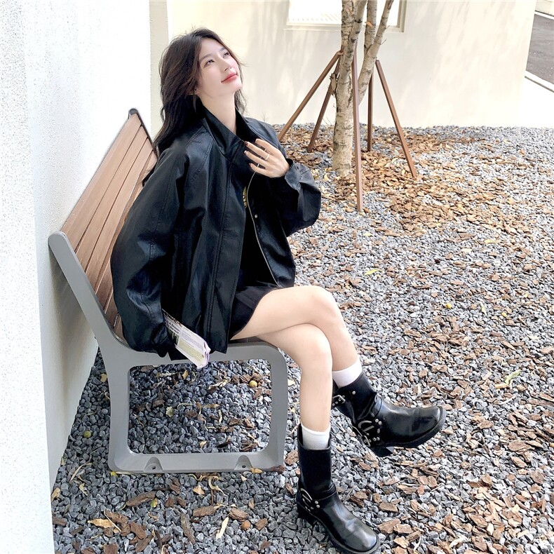 皮衣外套-9211-P155-K238,女装短外套,2C168