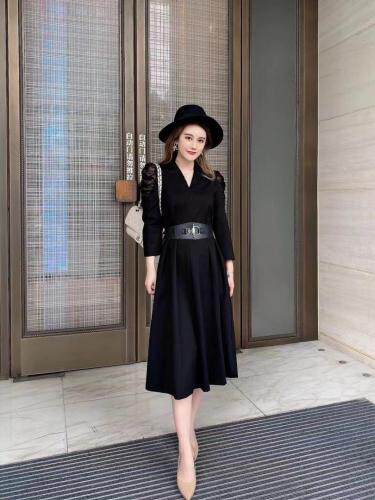 【现货】大气连衣裙，配腰带，女装连衣裙，艾丹迪蔓