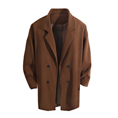 新款呢子大衣男中长款季高端高级感长款风衣外套JK2702P100，男装风衣，电商A128