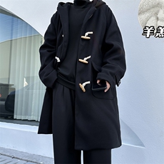 内里羊羔绒中长款风衣男韩版潮流宽松2024冬季ins外套W6207-P103，男装风衣，星座412-2