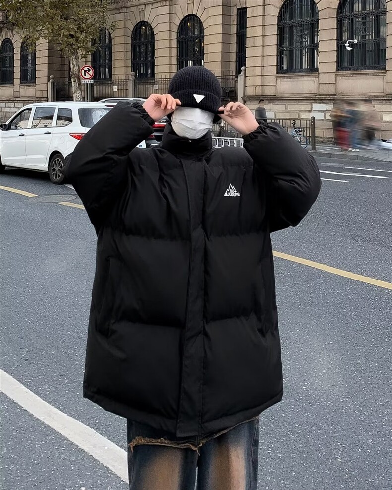 2024秋冬新款港风美式高街ins潮流加厚立领保暖棉服男M9095-P85,男装棉衣,星座1109-3