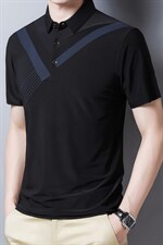 时尚上衣翻领百搭2023年夏季宽松中年长袖潮流T恤QPSF119，男装T恤，钱塘6003（原4033）