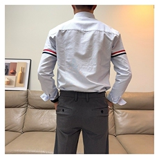 高品质秋冬款男女条纹衬衫宽松休闲衬衣cs6777P45，男装衬衫，星座1013-1