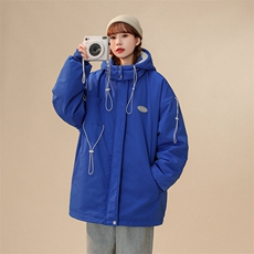 1中性风冲锋衣女羊羔毛棉衣女夹克女外套女JK7569加厚P90控128，女装棉衣/棉服，星座226-2