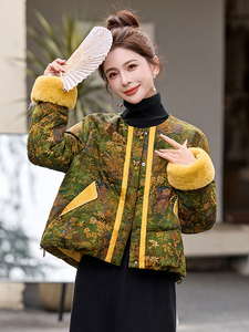 现货现货2025年冬季新中式短款羽绒服图片