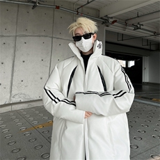 三条杠皮棉服冬季宽松棉衣立领冬装棉袄外套男MY2416-特100控168，男装棉衣，电商B370